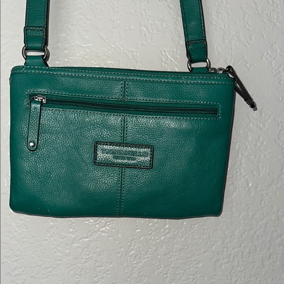 Tignanello Handbags - TIGNANELLO Teal Leather Crossbody Bag